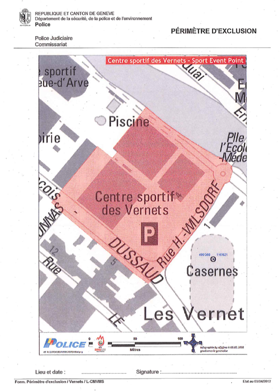 Rayon Centre sportif de Vernets, Genève GE