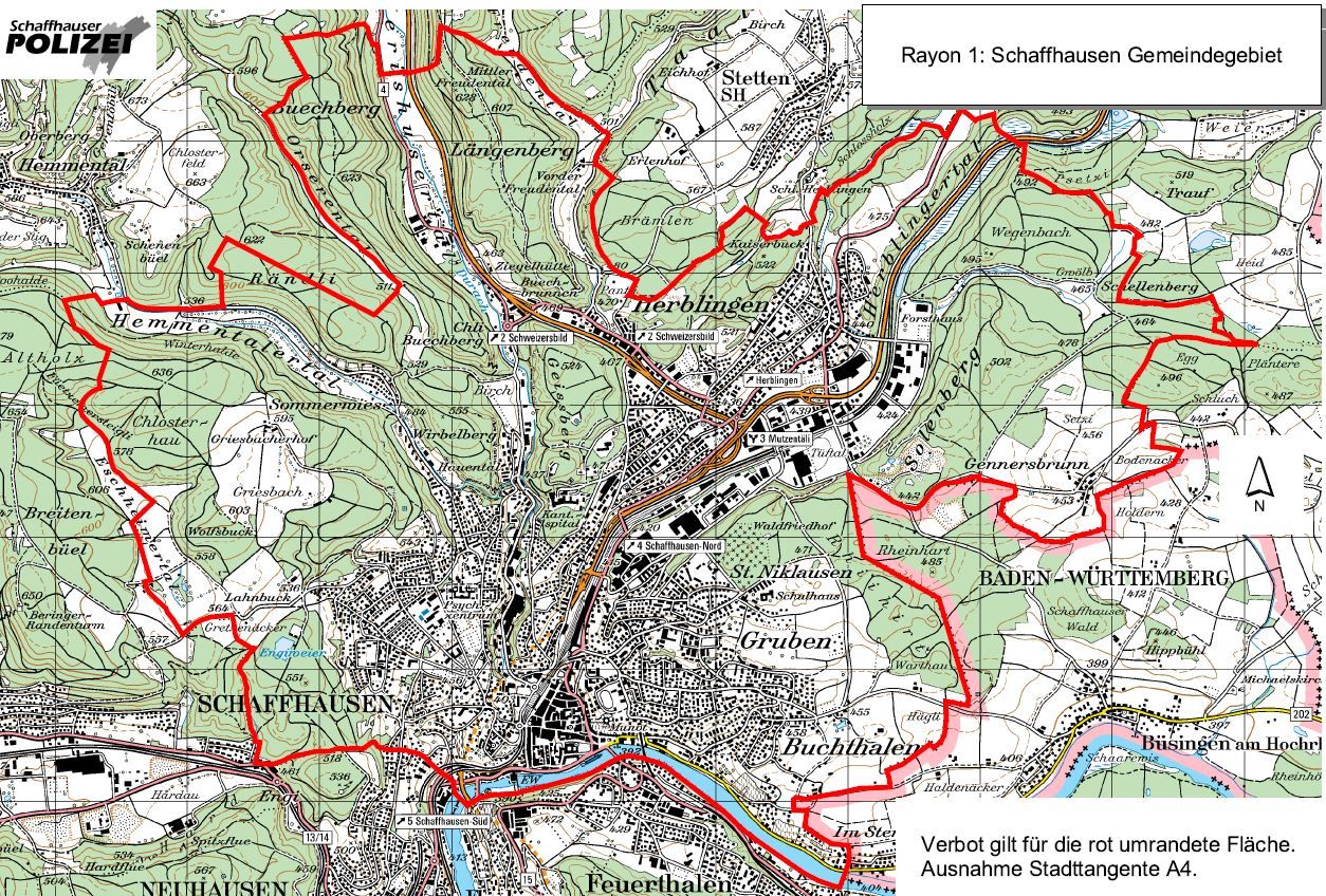 Rayon Ganzes Stadtgebiet, Schaffhausen SH