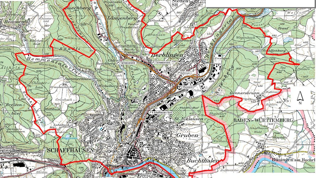 Rayon Ganzes Stadtgebiet, Schaffhausen SH