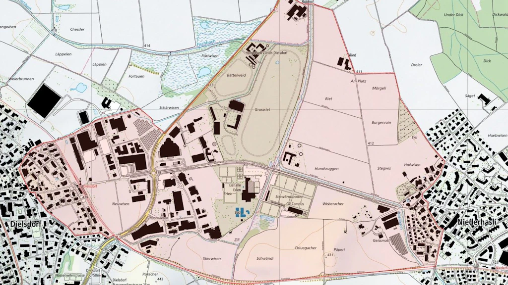 Rayon Rayonverbot Niederhasli R1 GC Campus und Sportplatz Erlen