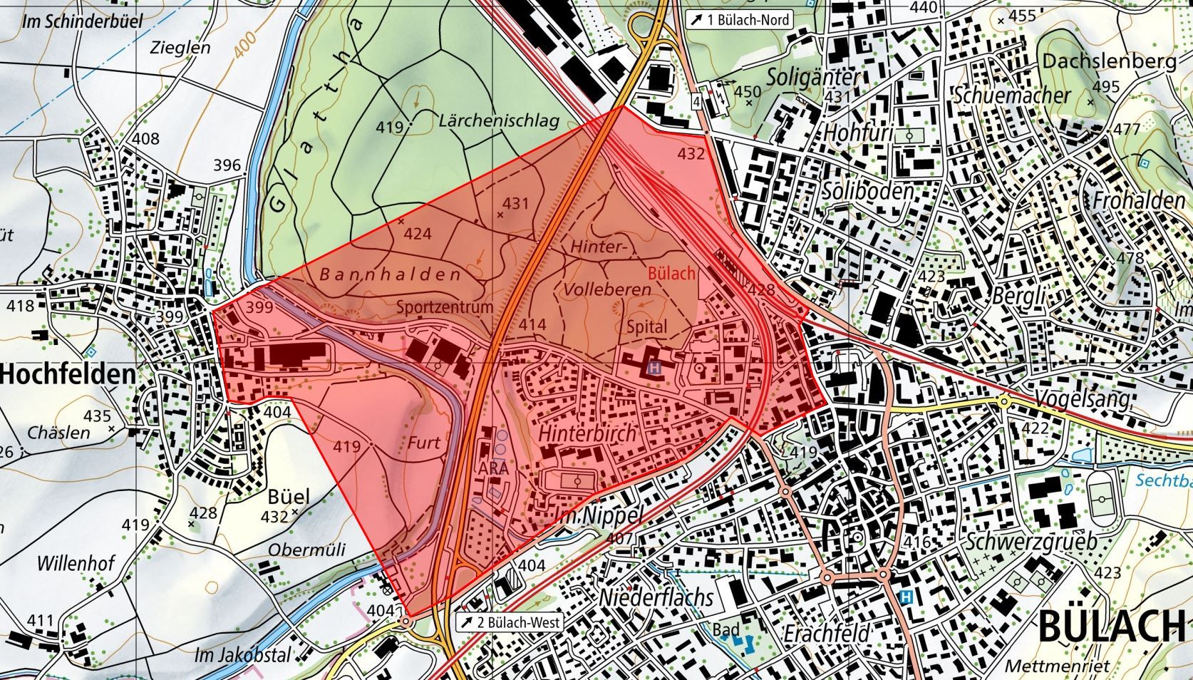 Rayon Bülach, Rayonverbot Sportanlage Hirslen R1