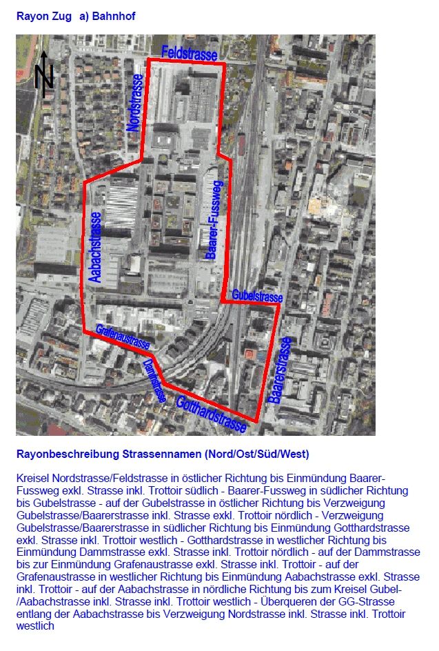 Rayon Hauptbahnhof, Zug ZG